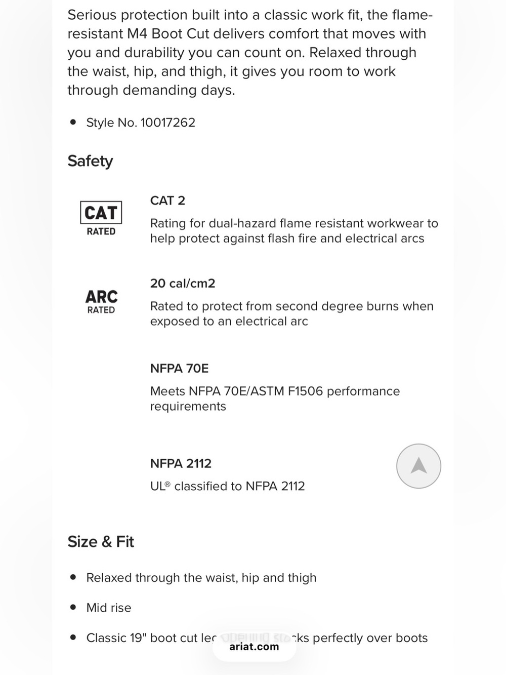 Ariat MR FR workhorse low rise boot cut jeans - Picture 2 of 7